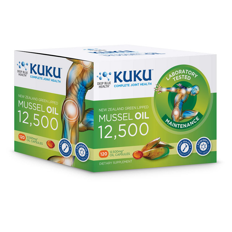 KUKU Mussel Oil 12,500 - Maintenance Strength - 120 caps