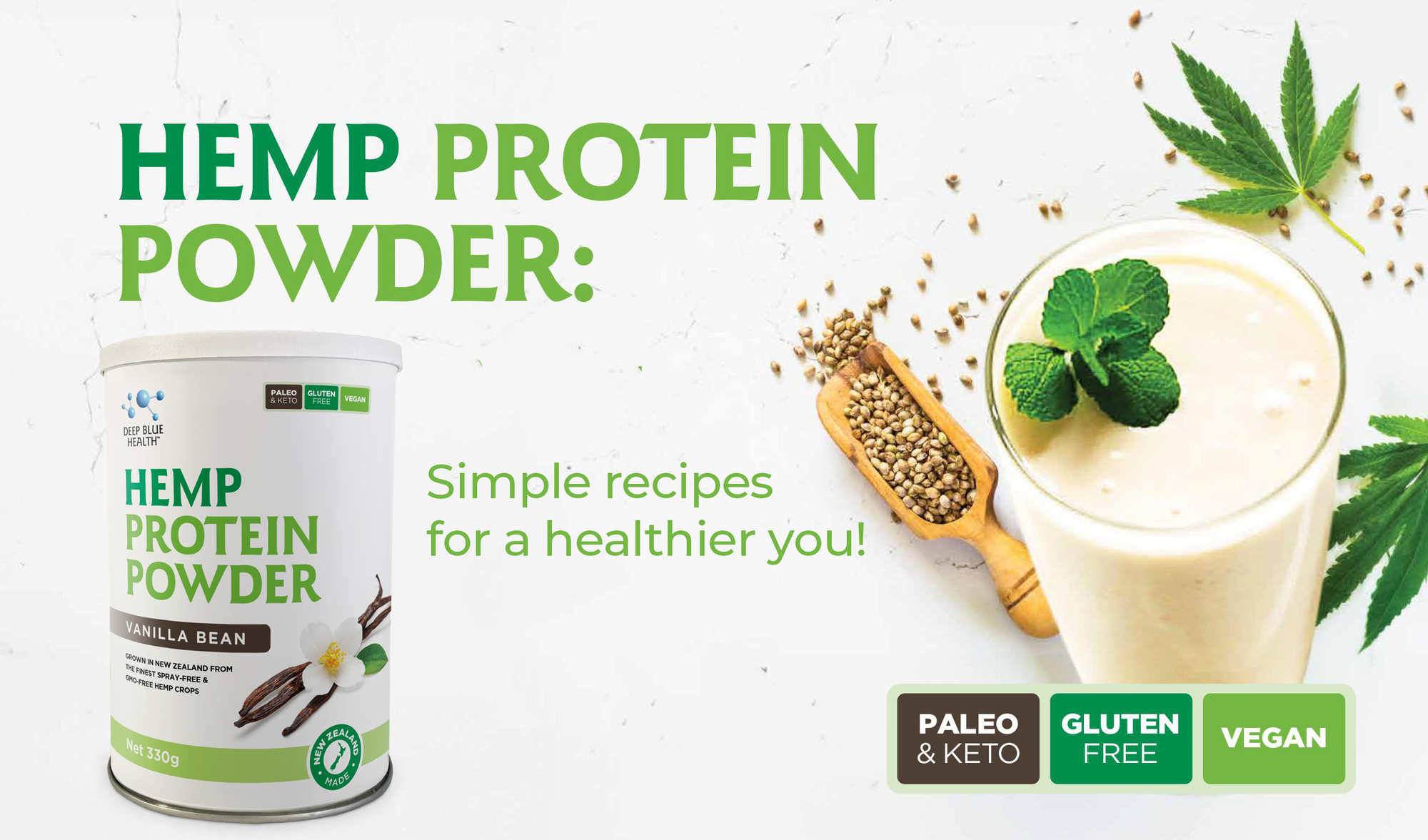 Recipes with Hemp Protein Powder Deep Blue Health NZ