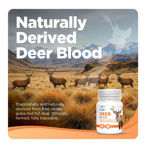 Deer Blood — naturally sourced from free-range grass-fed NZ deer