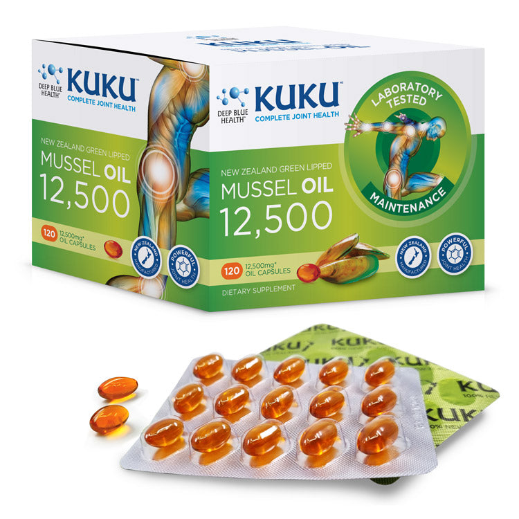 KUKU Mussel Oil 12,500 - Maintenance Strength - 120 caps