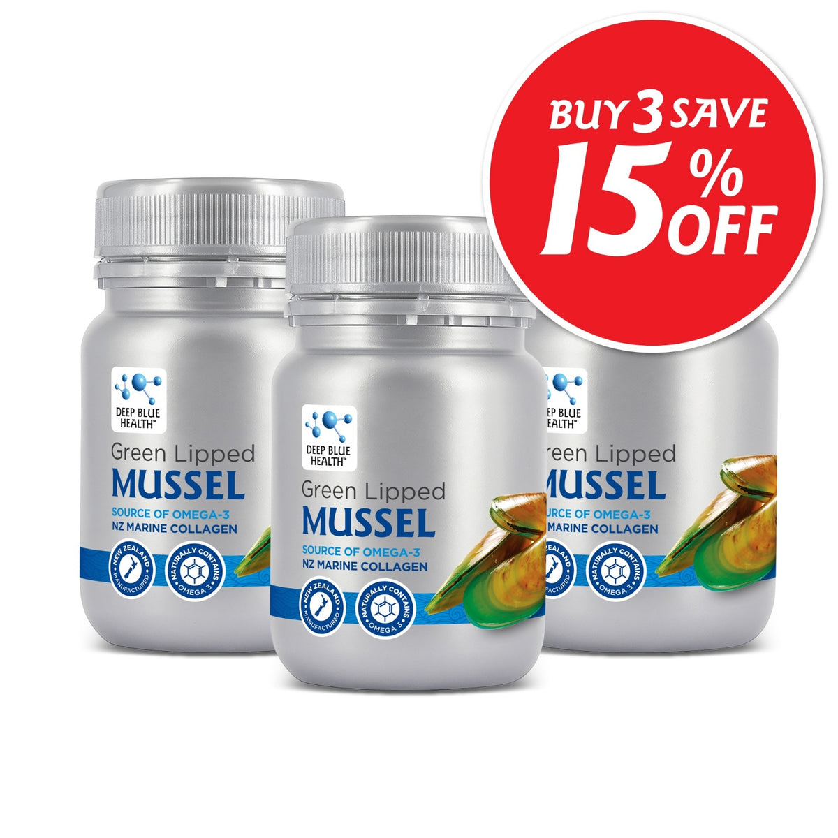 Green Lipped Mussel — Buy 3 & Save 15%