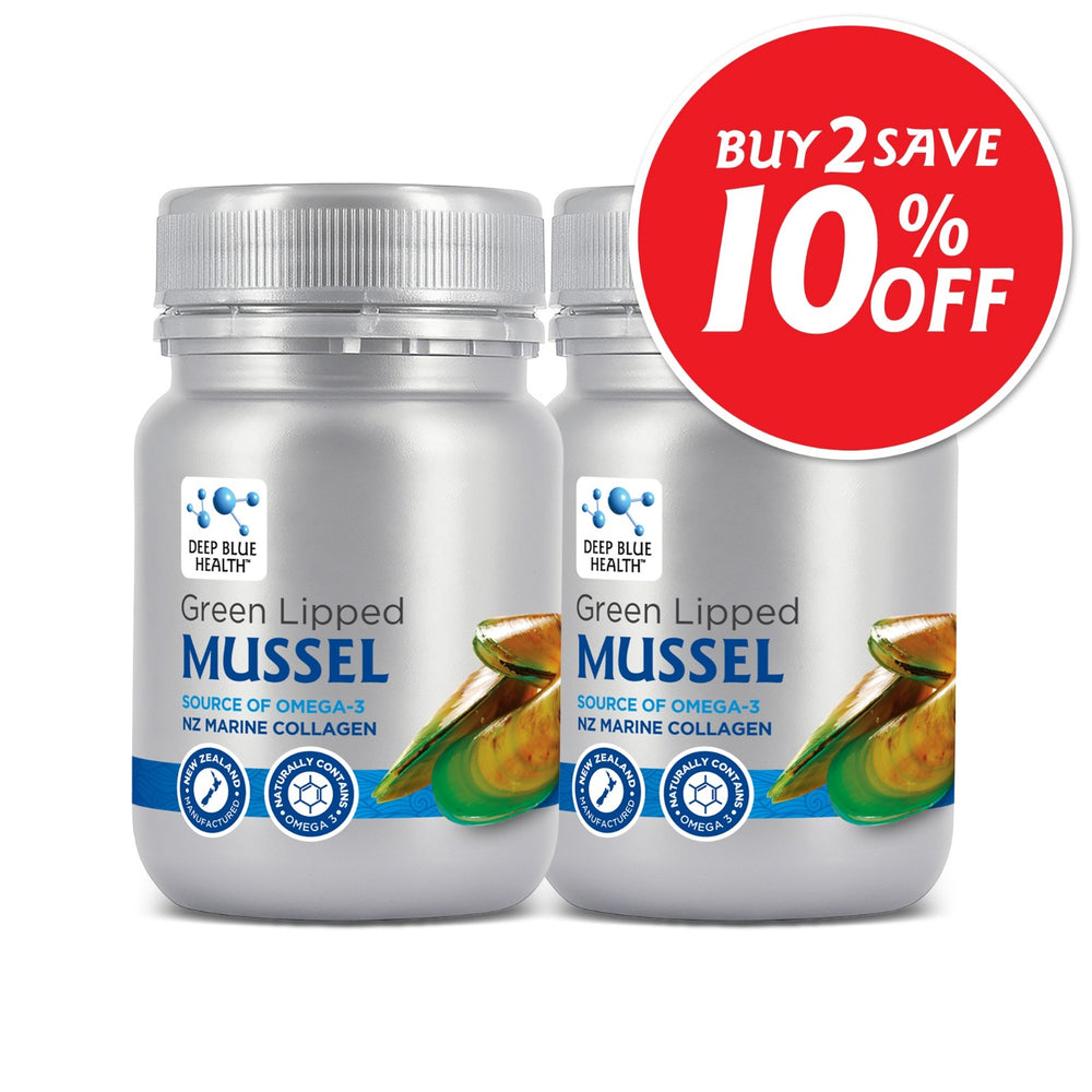 Green Lipped Mussel 90 caps - Twin Pack Special