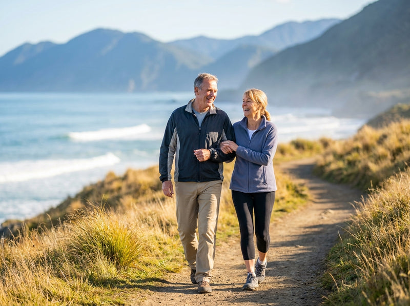 Healthy active mature couple enjoying everyday vitality
