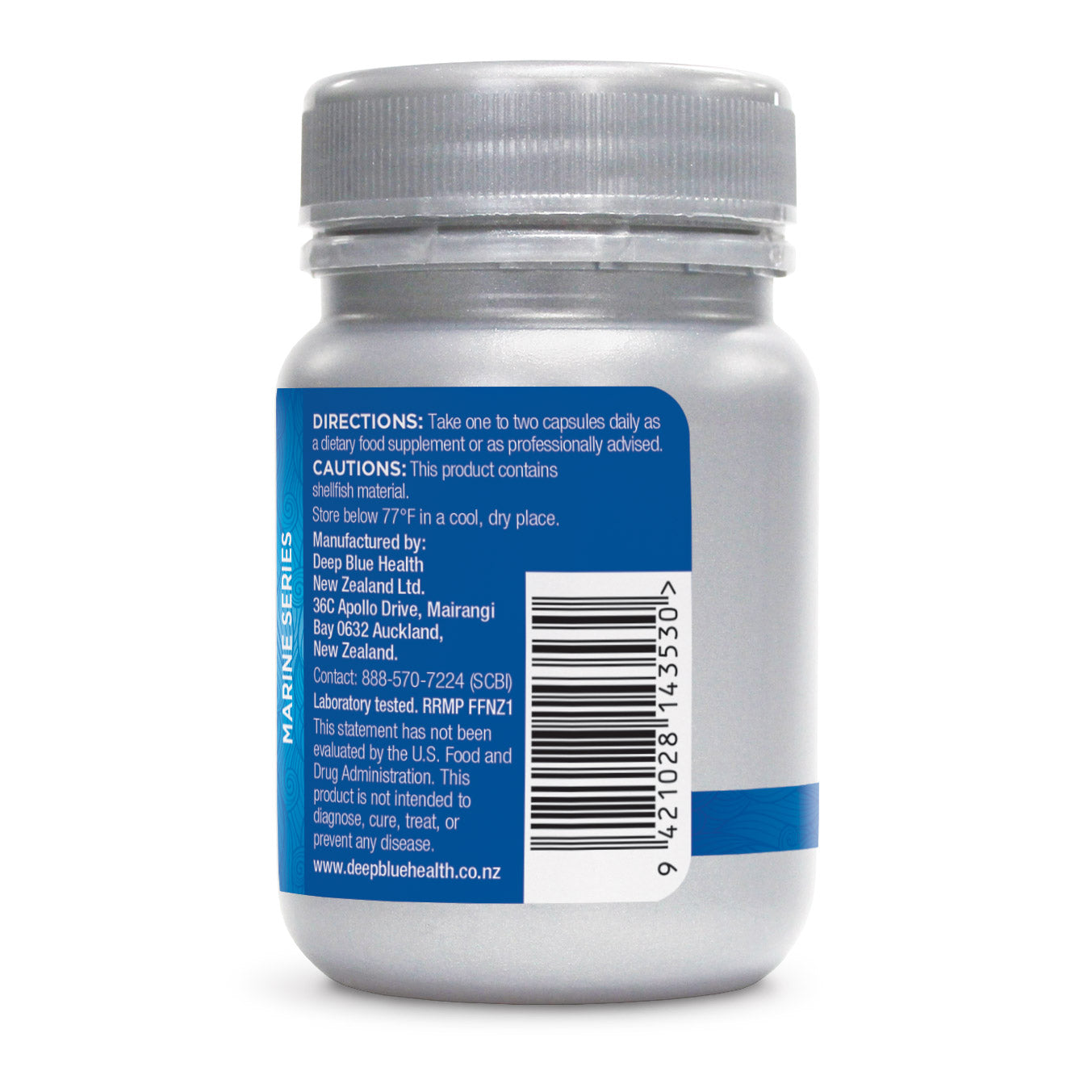 Sea Cucumber bottle back label left angle