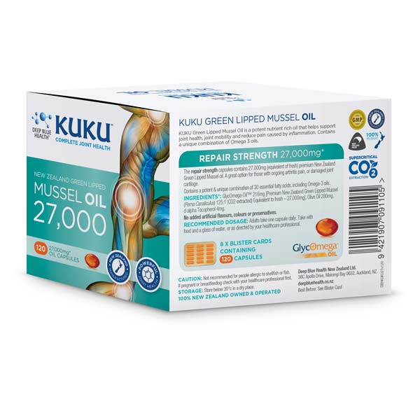 KUKU Mussel Oil 27,000mg - 120 caps