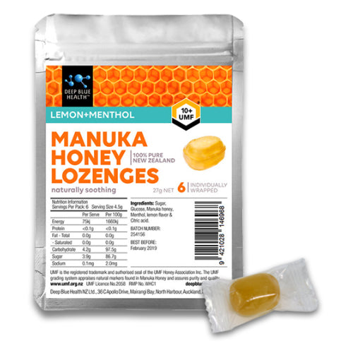 Manuka Honey Lozenges - With Lemon & Menthol