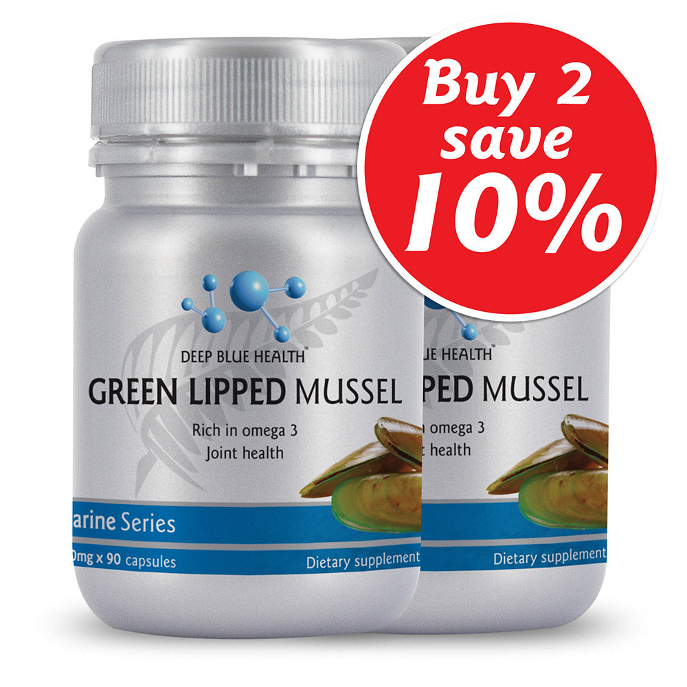 Green Lipped Mussel 90 caps - Twin Pack Special